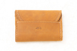 Simple Flap Closure Leather Wallet