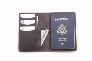 World Traveler Leather Passport Wallet