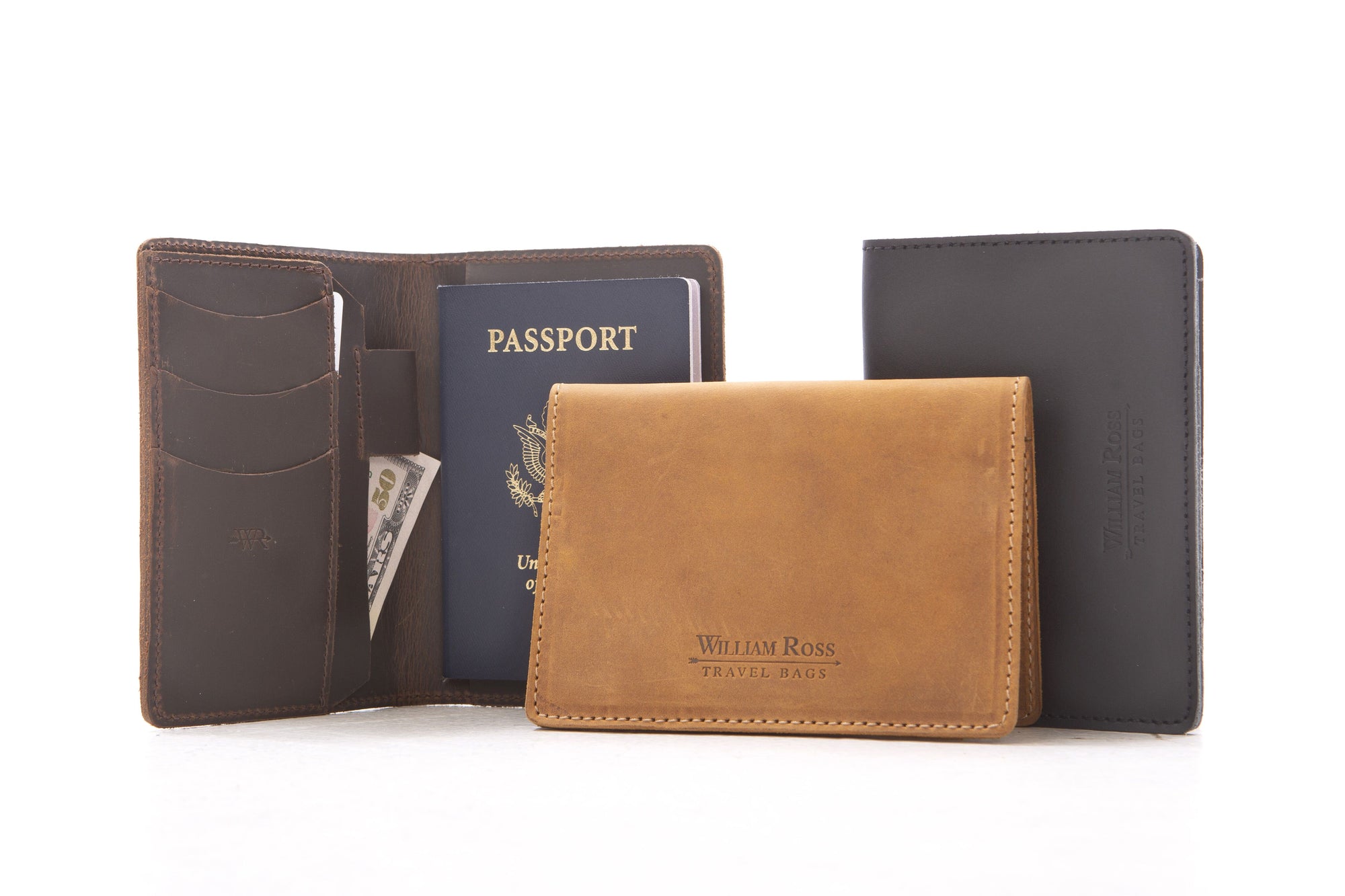 World Traveler Leather Passport Wallet