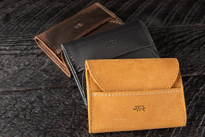 Simple Flap Closure Leather Wallet