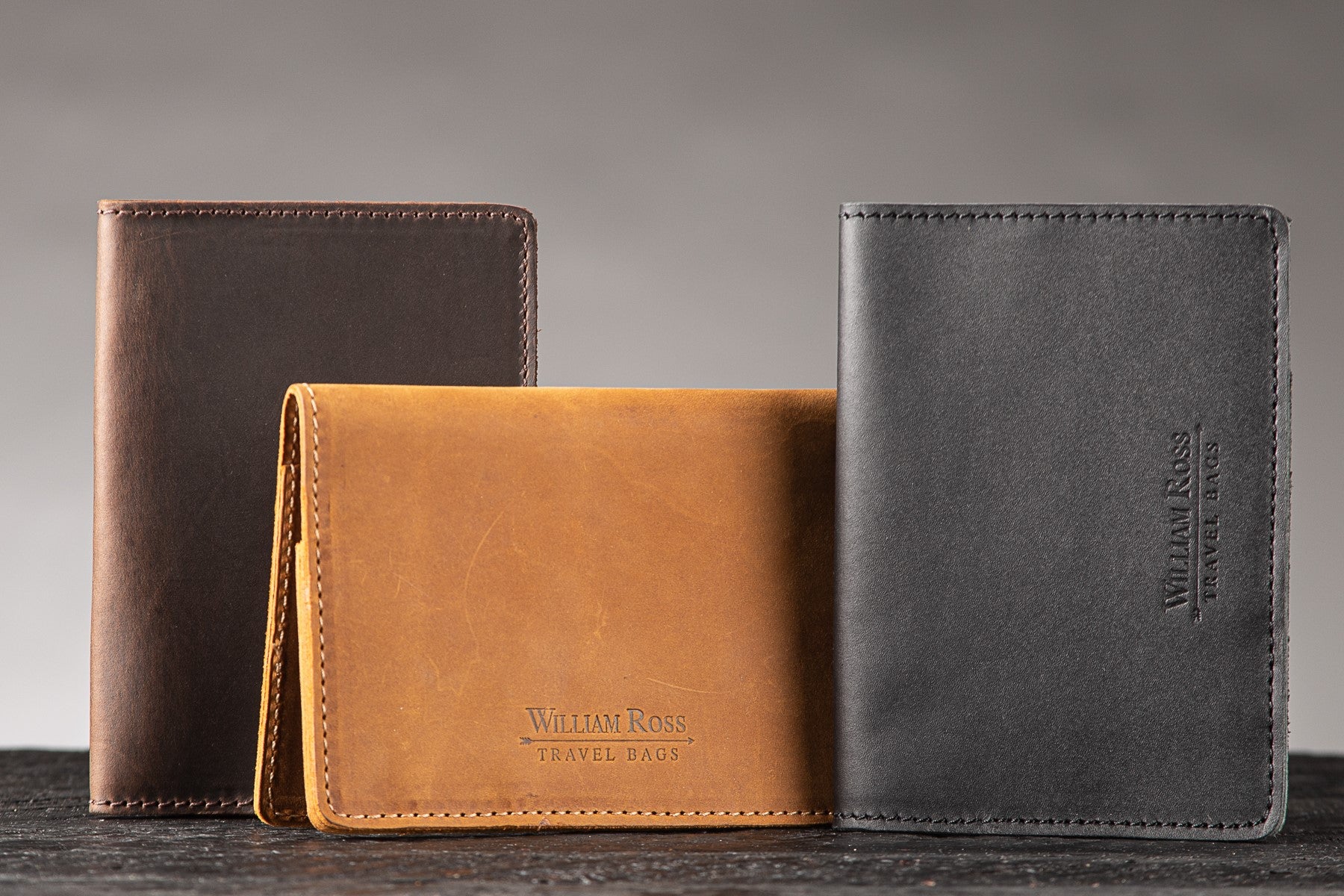 Luxury Travel Accessories: Leather Passport Wallet | Galloper Black | William Ross
